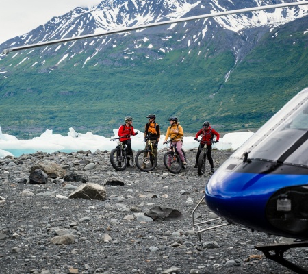 helicopter e mountain bike adventure