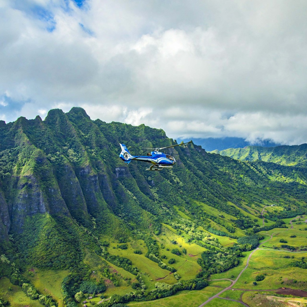 bluehawaiian full oahu helicopter complete island slide