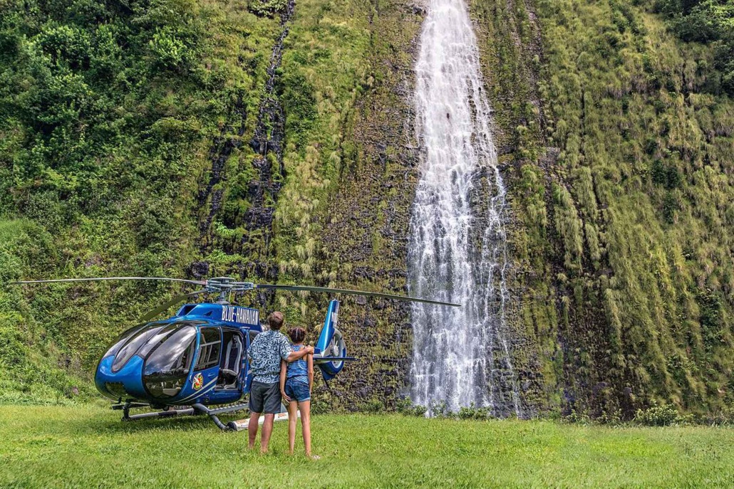 bluehawaiian thrilling big island helicopter couple waterfalls