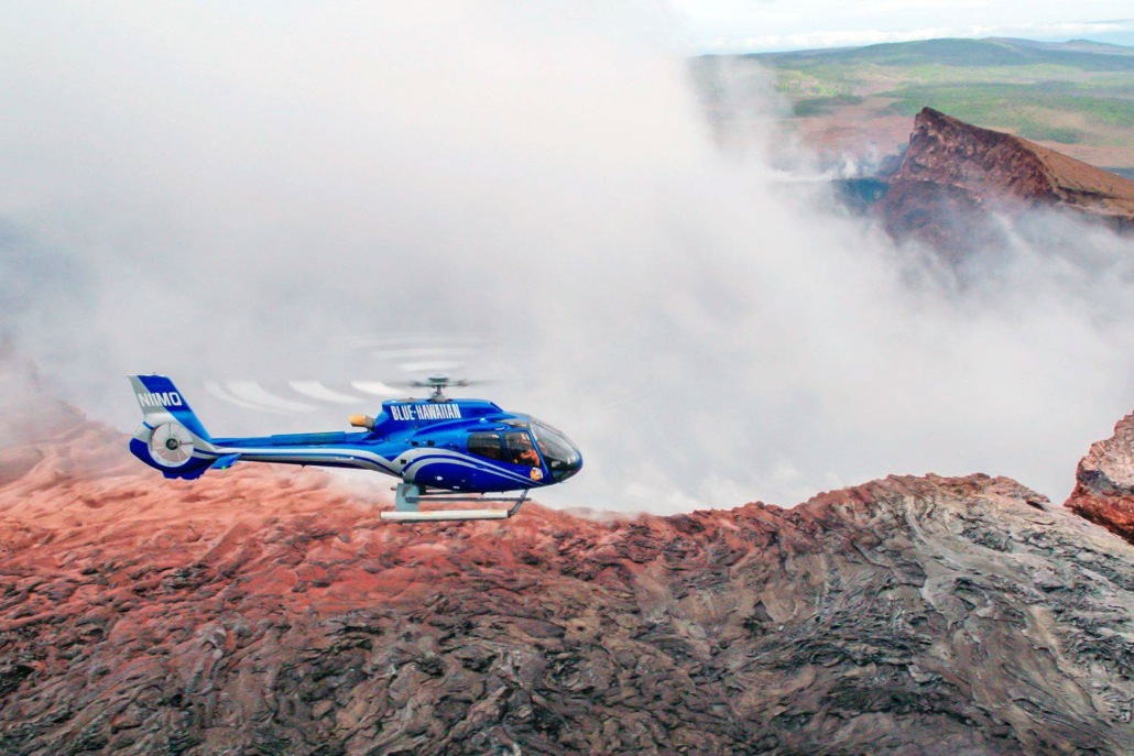 bluehawaiian thrilling big island helicopter fly over active volcano