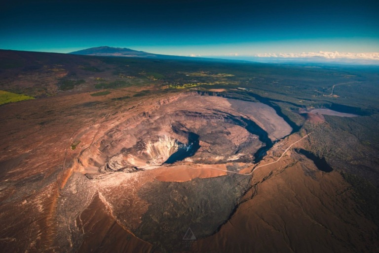 bluehawaiian thrilling big island helicopter fly over kilauea