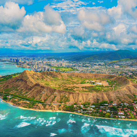 complete island oahu diamond head blue hawaiian helicopter tour