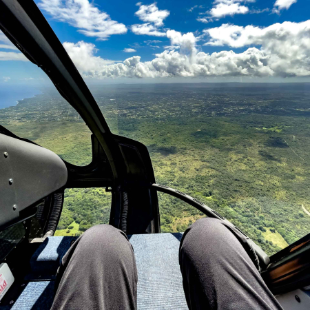 Helicopter Hilo forest Big Island
