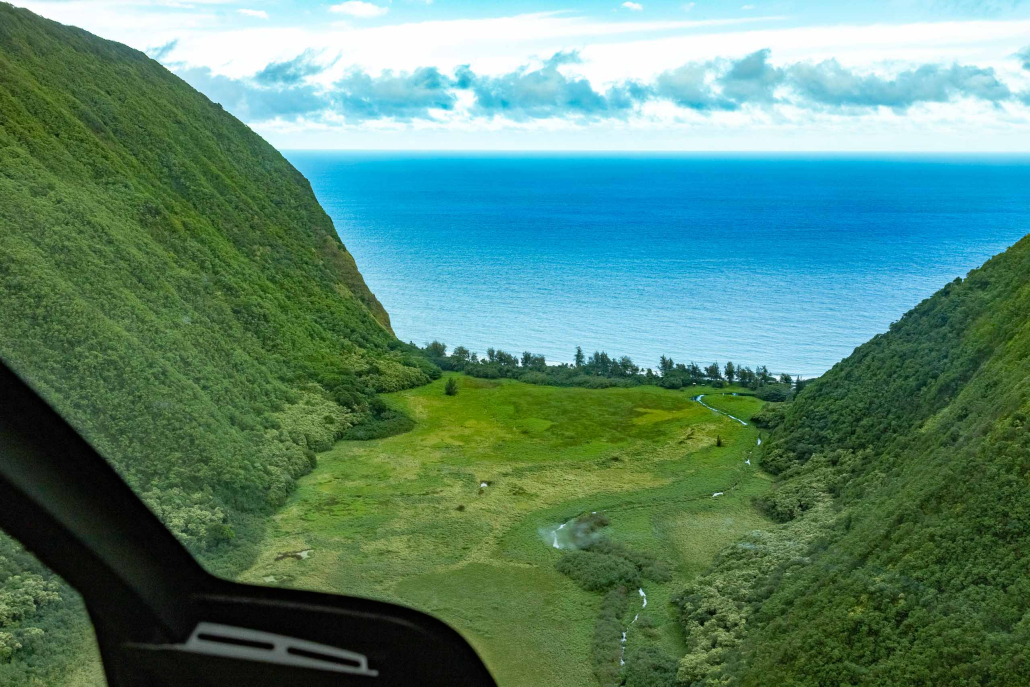 Kohala Coast Helicopter Tour Remote Valley and Ocean Big Island