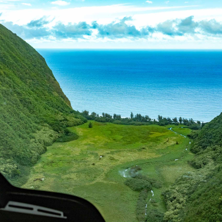 Kohala Coast Helicopter Tour Remote Valley and Ocean Big Island