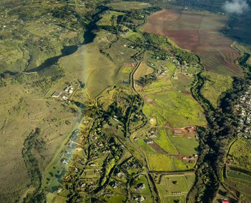 Maui Aerials Rainbow over Haiku Hawaii