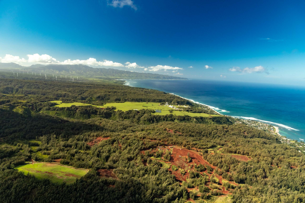 North Shore Aerial Coastline  Oahu