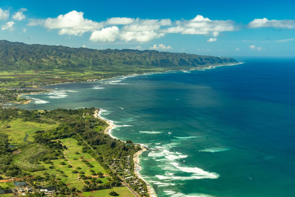 North Shore Aerial Haleiwa and Kaena Point Oahu