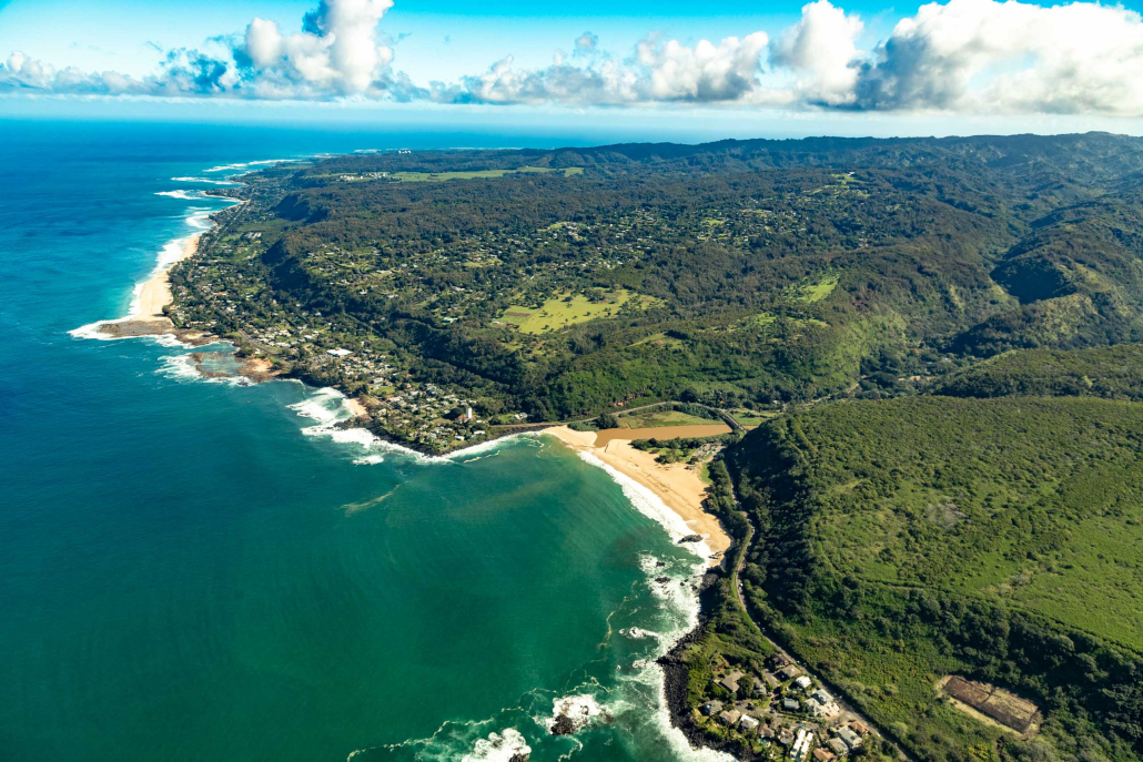 North Shore Aerial Waimea Bay and Coasline Oahu