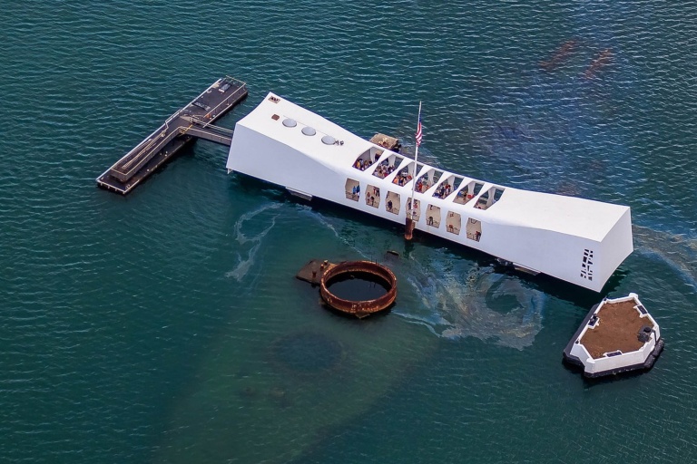 bluehawaiian oahu aerial tour fly above pearl harbor