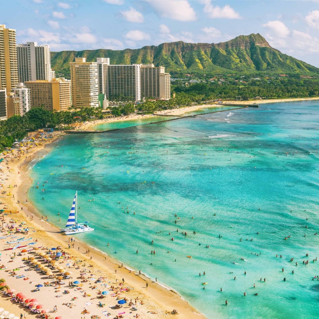 bluehawaiian oahu aerial tour iconic waikiki beach slide