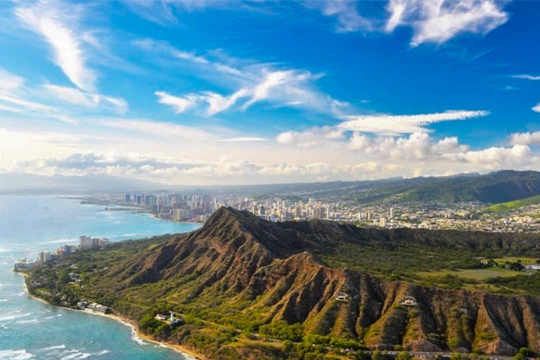 bluehawaiian oahu aerial tour view from the top diamond head