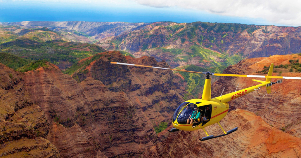 Robinson Helicopter Marvel at Waimea Canyon Kauai