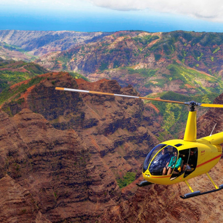 Robinson Helicopter Marvel at Waimea Canyon Kauai