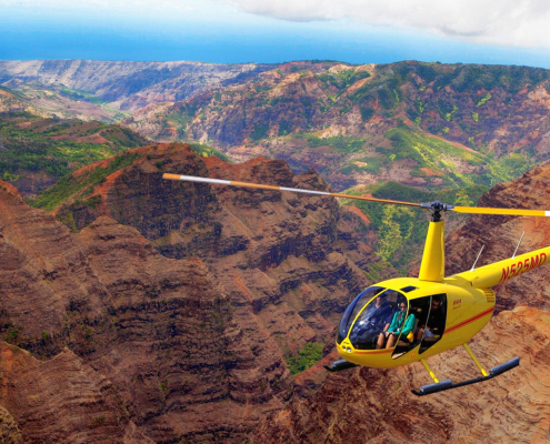 Robinson Helicopter Marvel at Waimea Canyon Kauai