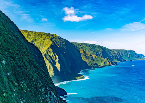 admiring the spectacular sea cliffs and caves of molokai by air hta maui