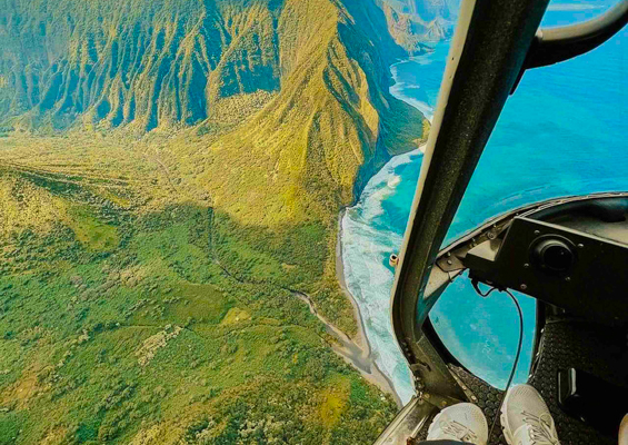 airmaui maui doors off helicopter tour door off view 