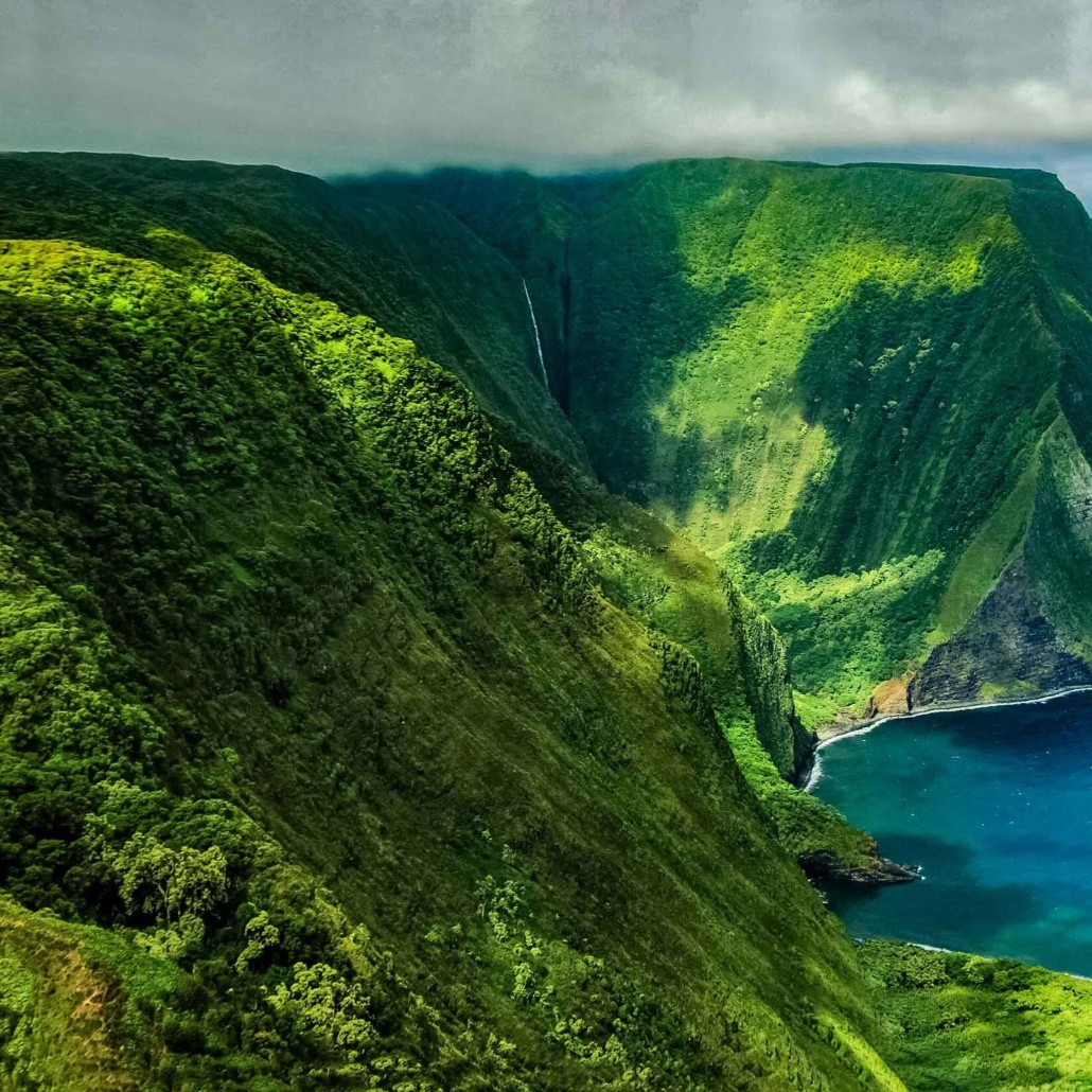 blue hawaiian molokai cliffs west maui molokai
