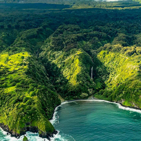 maui hana coastline waterfall product images