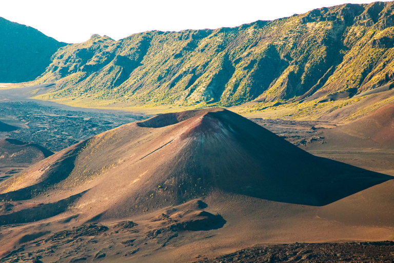 beautiful aerial view of a volcanic crater haleakala maui