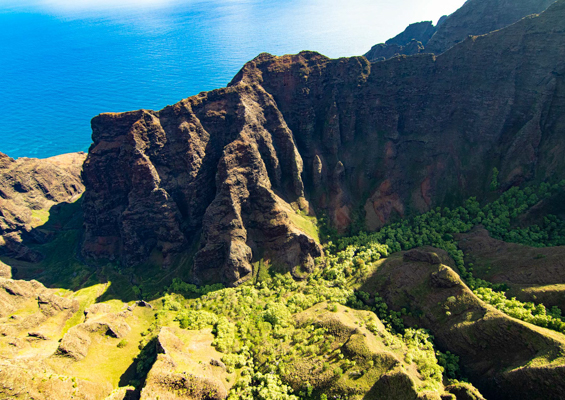 beautiful shot of na pali coast kauai hawaii slider