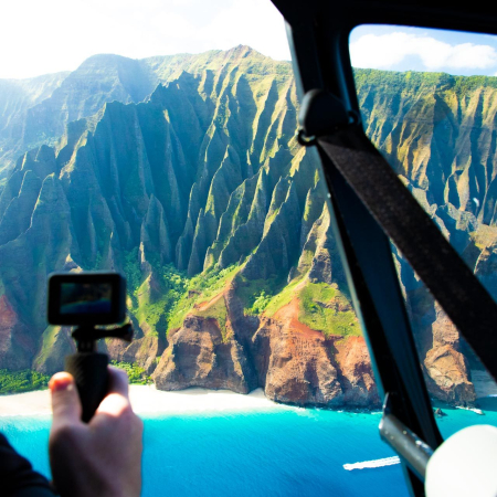 enjoy the thrill of this doors off flight over kauai