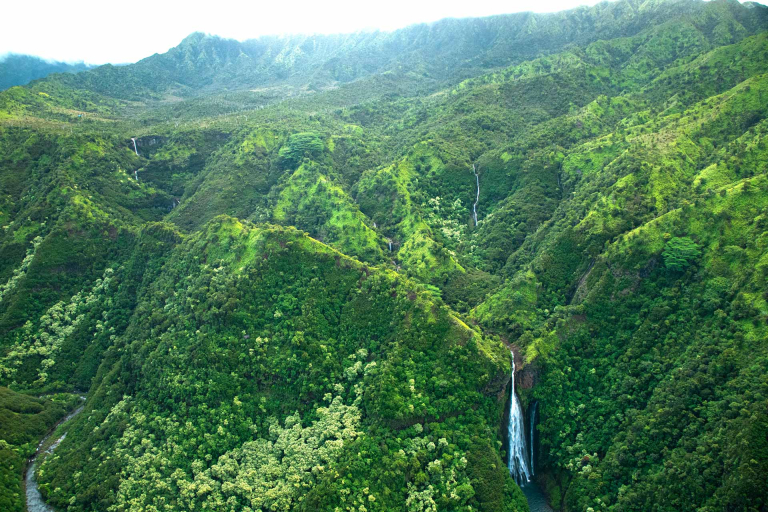 flying above jurassic falls kauai