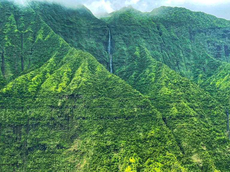 gorgeous view of mount waialeale waterfalls kauai