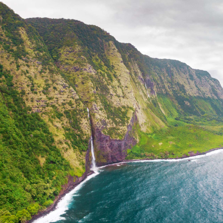 aerial view of the kohala coast on the east coast of big island hawaii