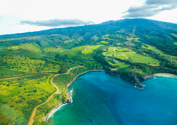 an aerial view of the stunning maui landscapes