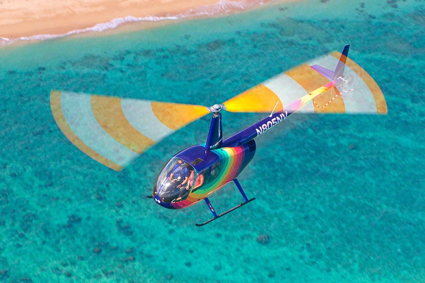 beautiful and pristine beach on oahu hawaii rainbow helicopters