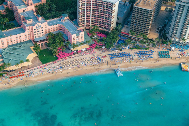 flying above waikiki skylines oahu rainbow helicopters