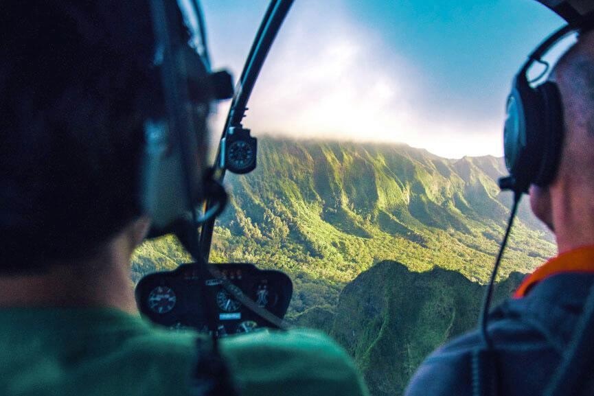 helicopter tour of the royal skies rainbow helicopters oahu hawaii