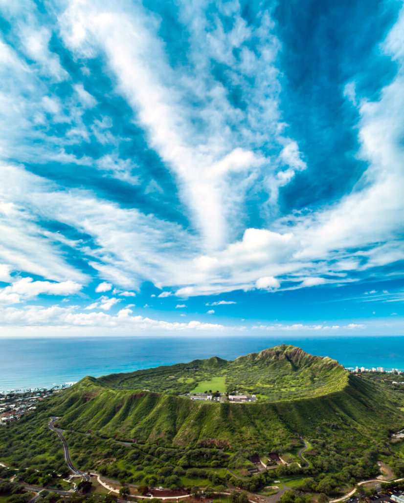 panoramic views of iconic landmarks like diamond head rainbow helicopters oahu hawaii