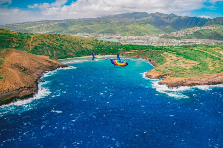 pass hanauma bay watching as gentle sandy beaches rainbow helicopters oahu hawaii