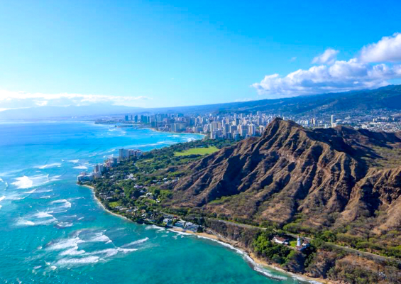 rainbowhelicopters waikiki sunset fligh diamond head