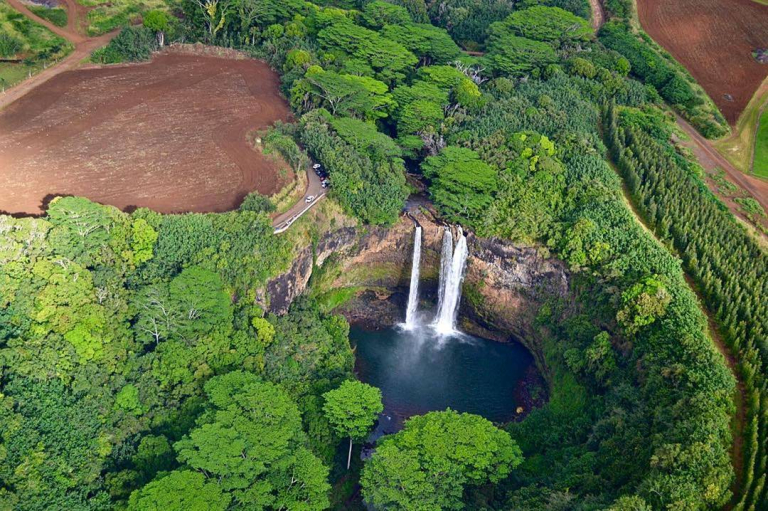 stunning views of wailua falls big island mauna loa helicopters