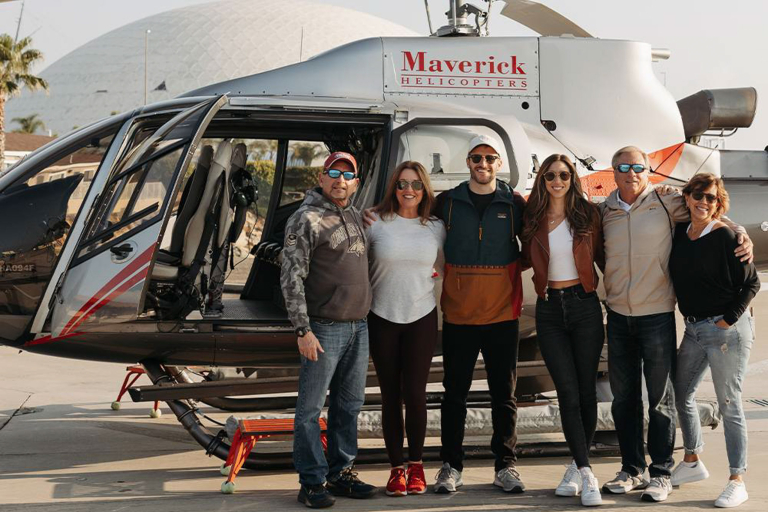 maverickhelicopter land air see flying throug building family