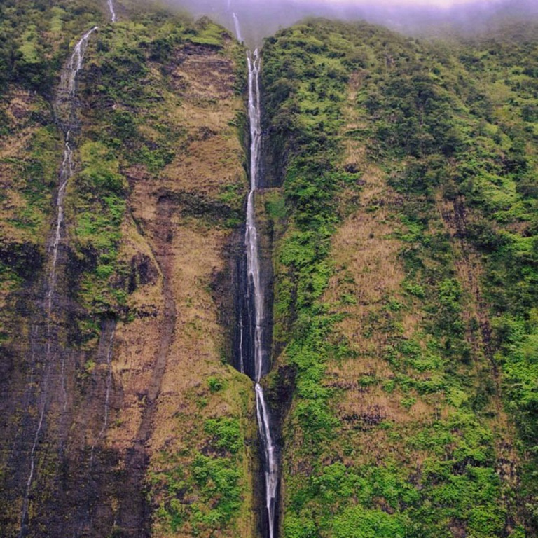 safarihelicopters volcanoes national park safari high waterfall