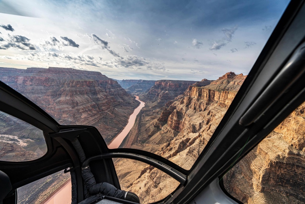 red rock canyon helicopter view