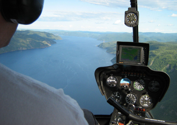 heli charlevoix saguenay fjord slide