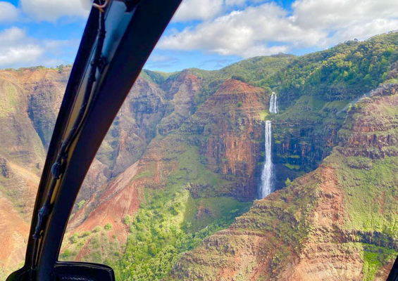bluehawaiian kauai helicopter discovery slide falls