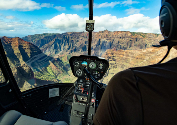slide waimea canyon helicopter kauai